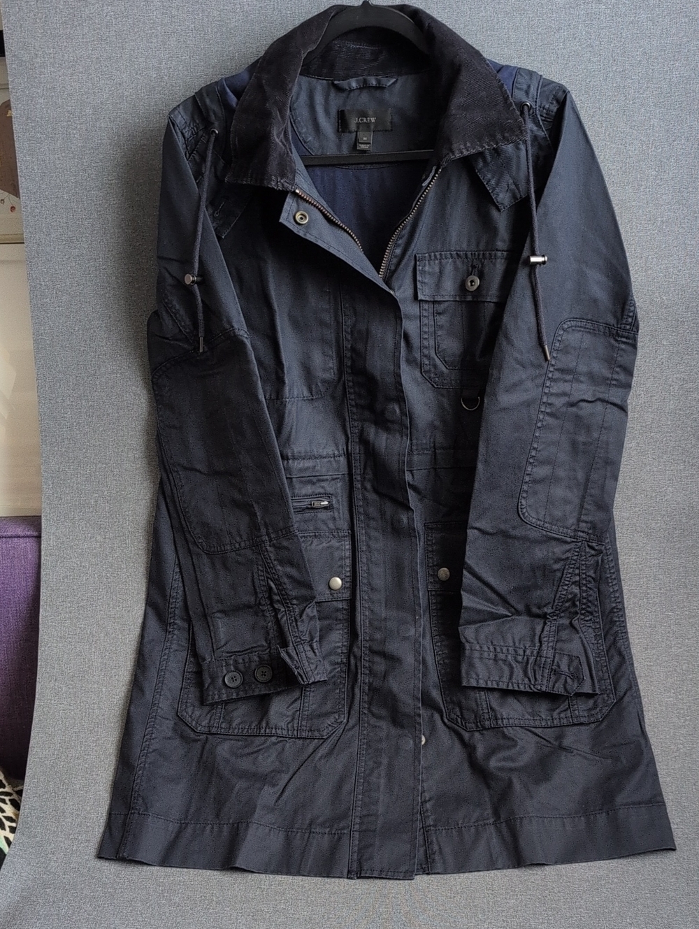 J. Crew Dark Navy Waxed Utility Field Jacket